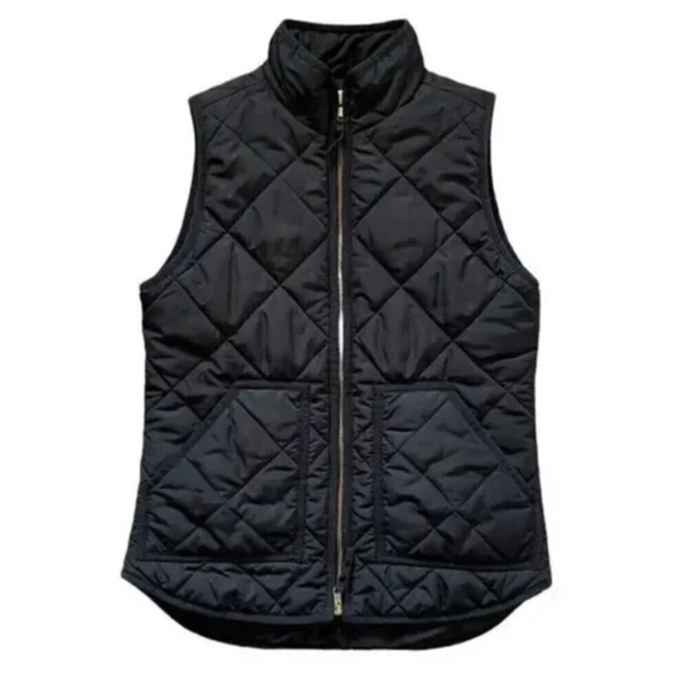 J. Crew Black Quilted Puffer Vest​​​